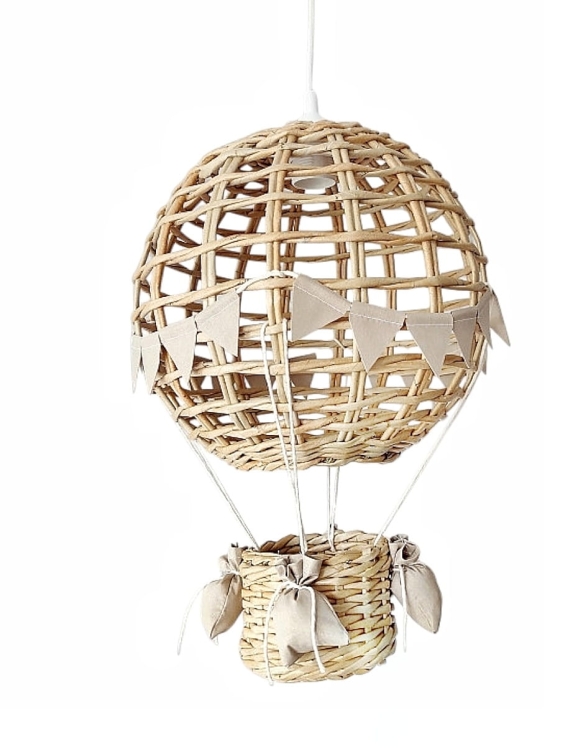 lampa dziecięca balon beż len koshykove
