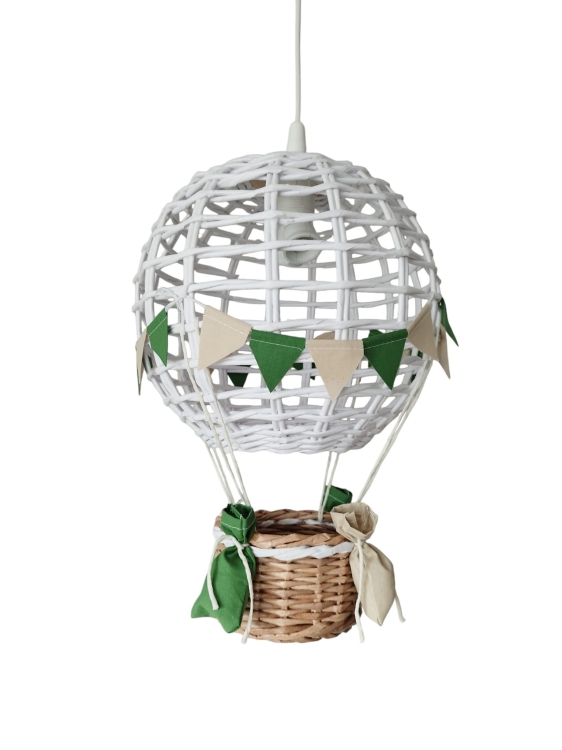 lampa balon oliwka len