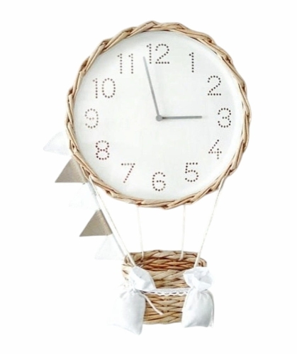 Zegar balon beż