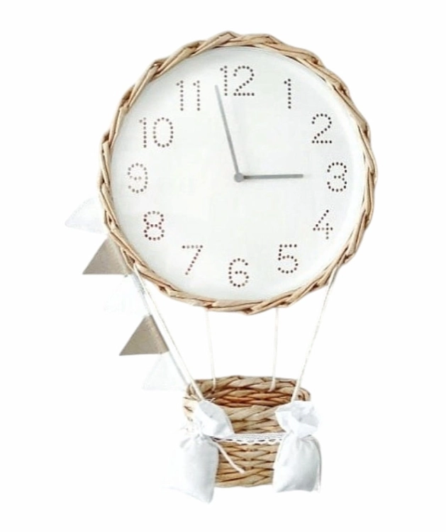 Zegar balon beż
