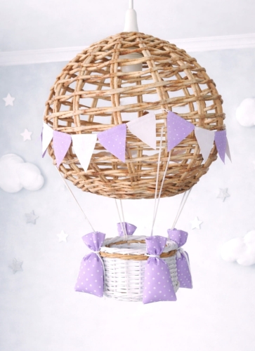 Lampa balon fioletowy