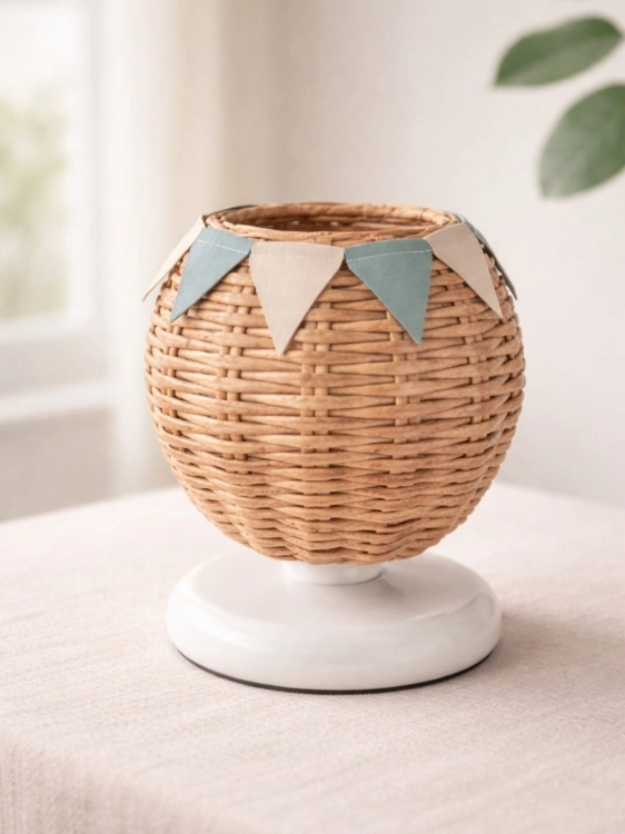 lampka nocna wiklinowa