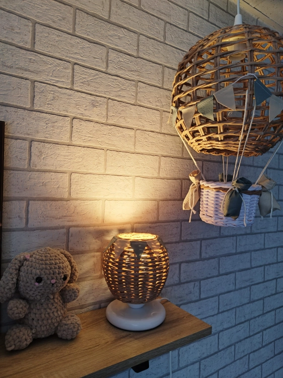 lampka nocna wiklinowa