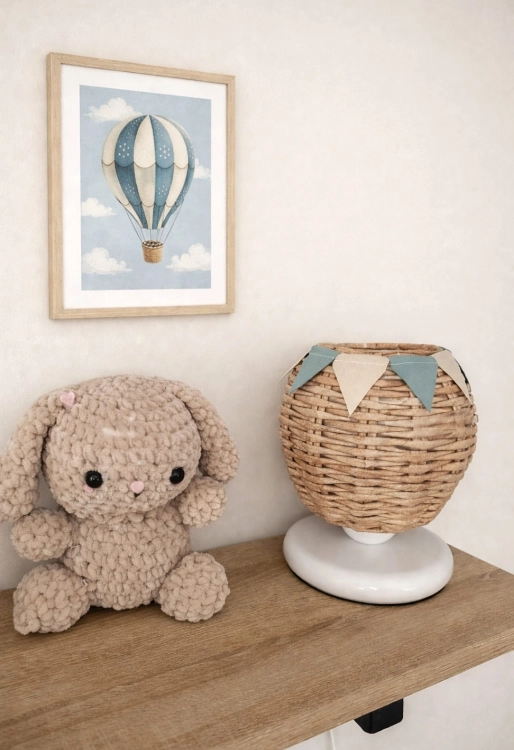 lampka nocna wiklina